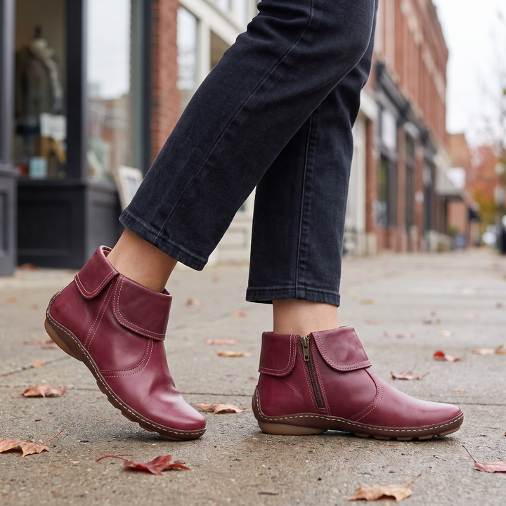 Vianne | Waterproof Orthopedic Side Zip Ankle Boots