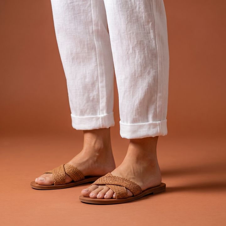 Juliette Rancourt | Cropped Tapered Linen Trousers