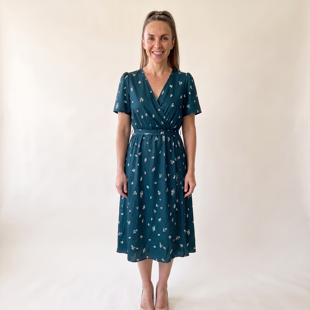 Heloise Cambon | Ditsy Floral Wrap Midi Dress