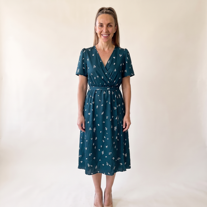 Heloise Cambon | Ditsy Floral Wrap Midi Dress