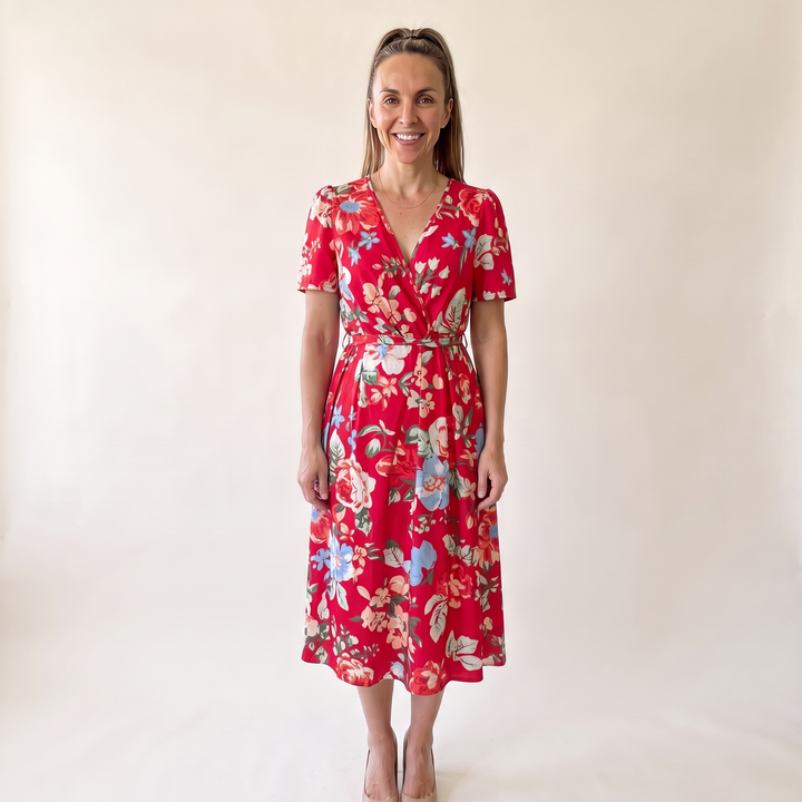 Heloise Cambon | Ditsy Floral Wrap Midi Dress