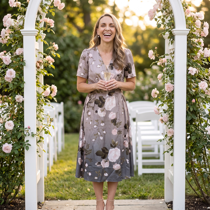 Heloise Cambon | Ditsy Floral Wrap Midi Dress