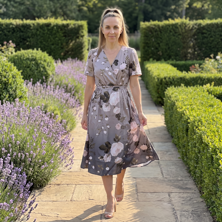 Heloise Cambon | Ditsy Floral Wrap Midi Dress