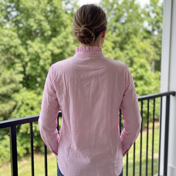Domitille Vasseur | Ruffle Trim Button-Up Blouse