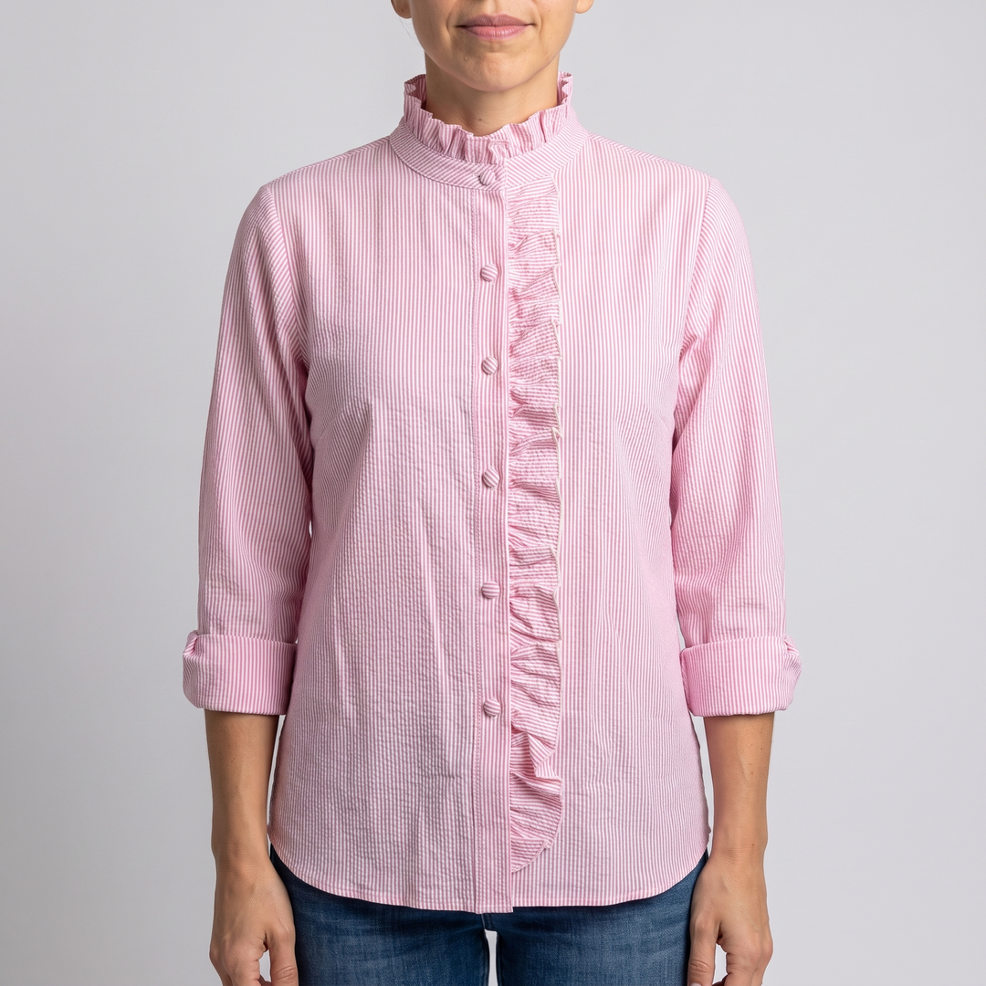 Domitille Vasseur | Ruffle Trim Button-Up Blouse