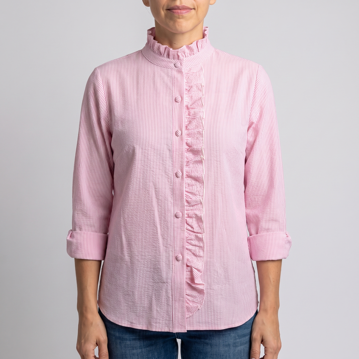 Domitille Vasseur | Ruffle Trim Button-Up Blouse