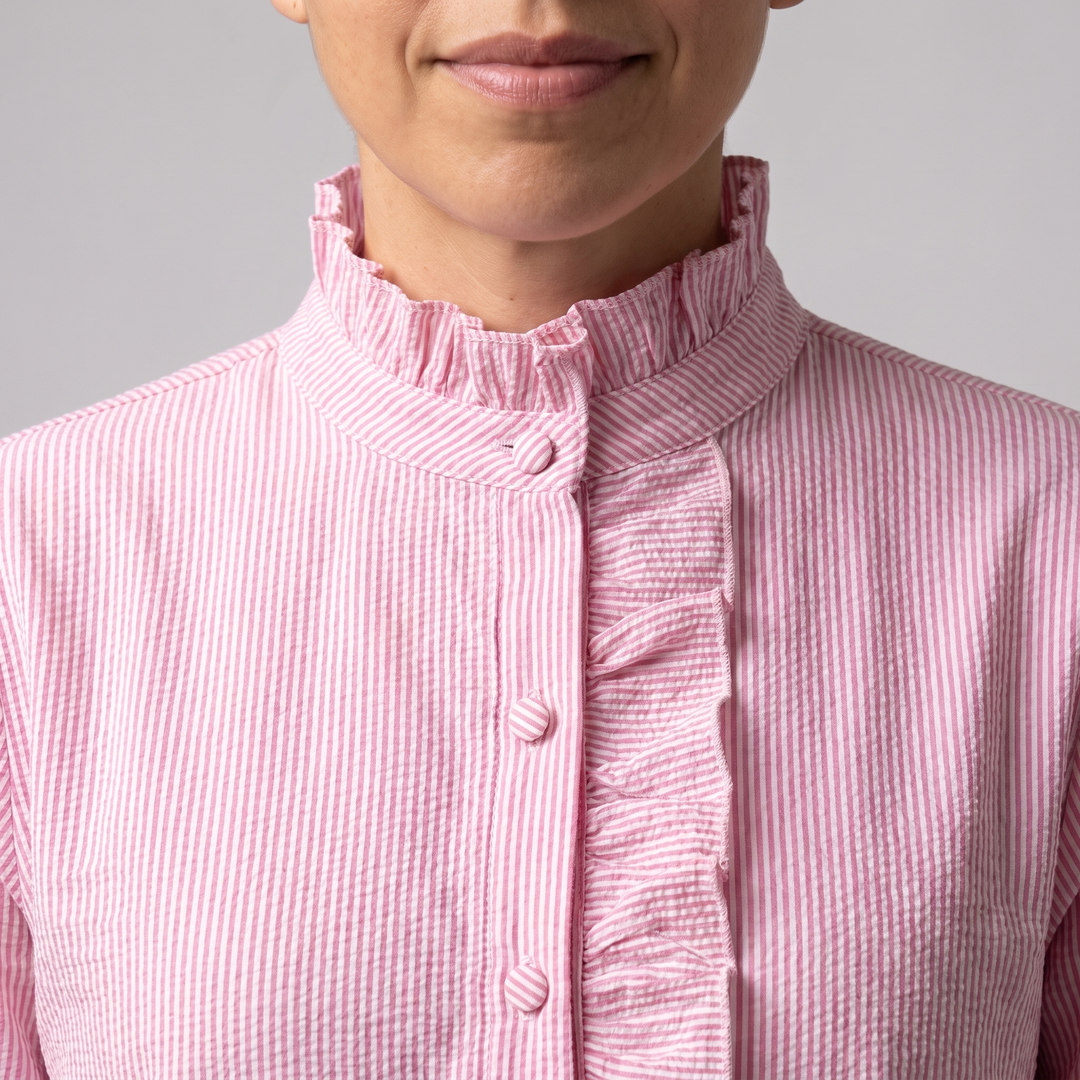 Domitille Vasseur | Ruffle Trim Button-Up Blouse