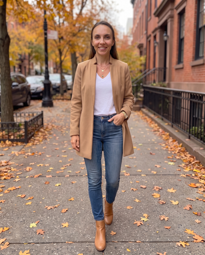 Eugenie Marchal | Camel Minimalist Coat