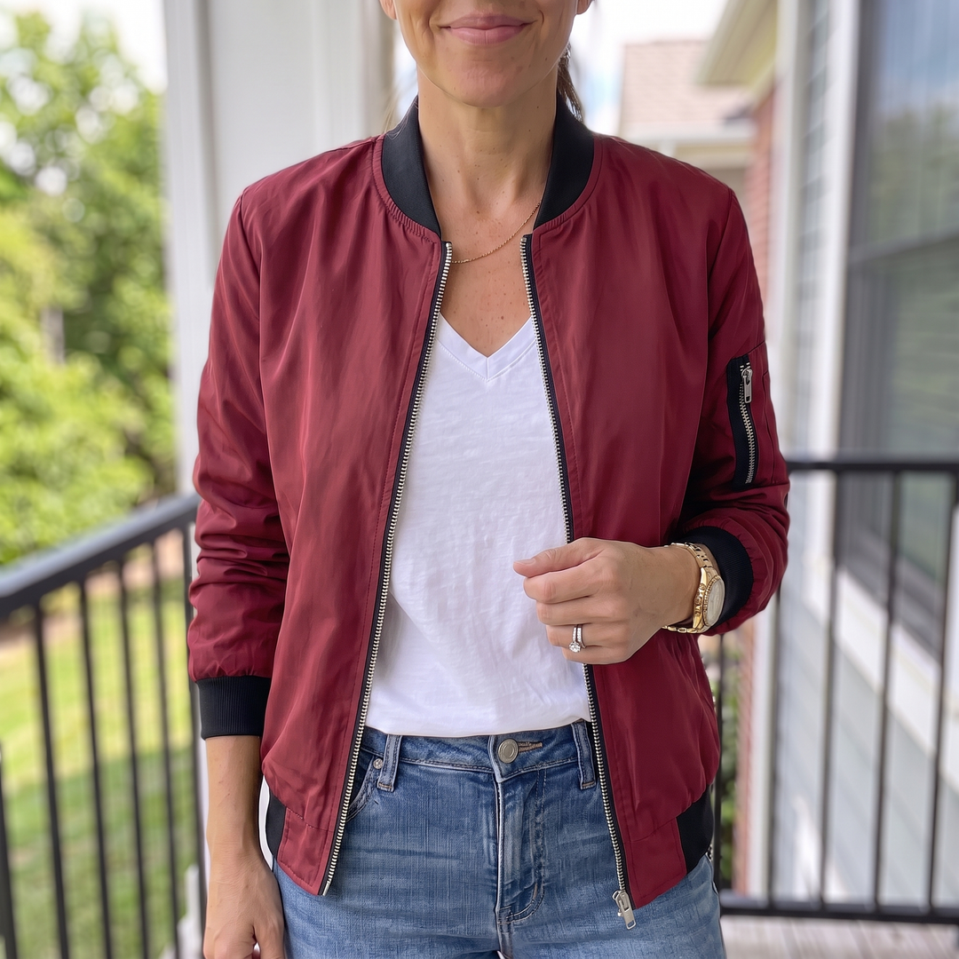 Margaux Delisle | Classic Zip Bomber Jacket