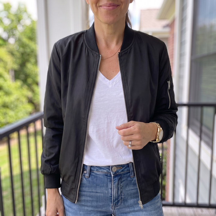 Margaux Delisle | Classic Zip Bomber Jacket