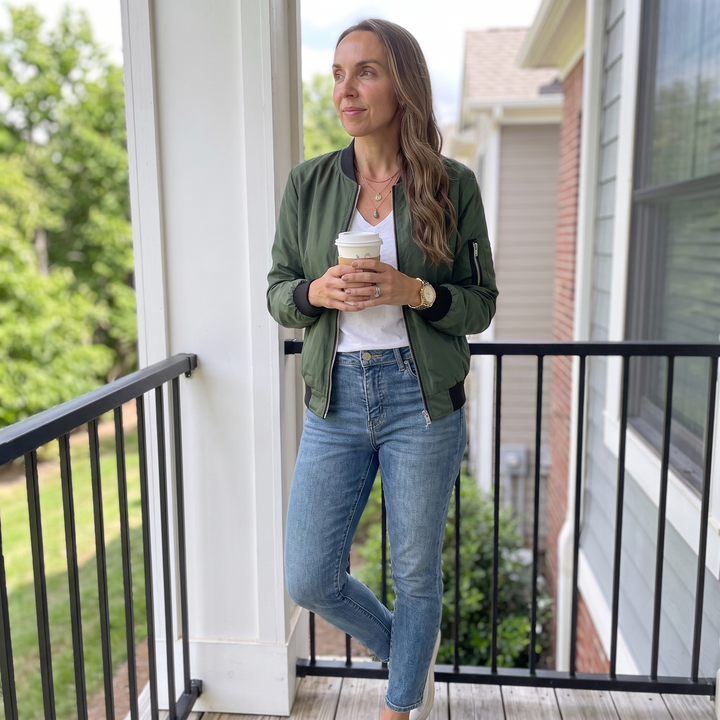 Margaux Delisle | Classic Zip Bomber Jacket