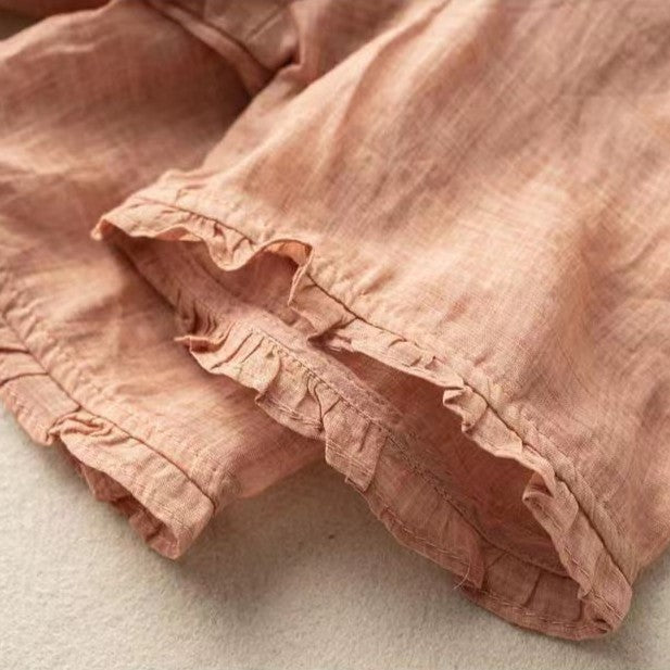 Rejane Auberton | Peter Pan Collar Button-Up Top