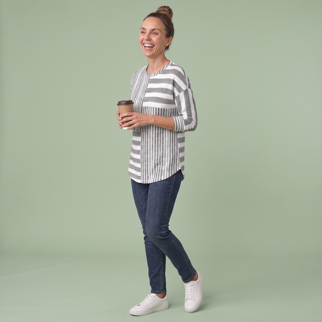 Honorine Castex | Striped Colorblock Long Sleeve Top