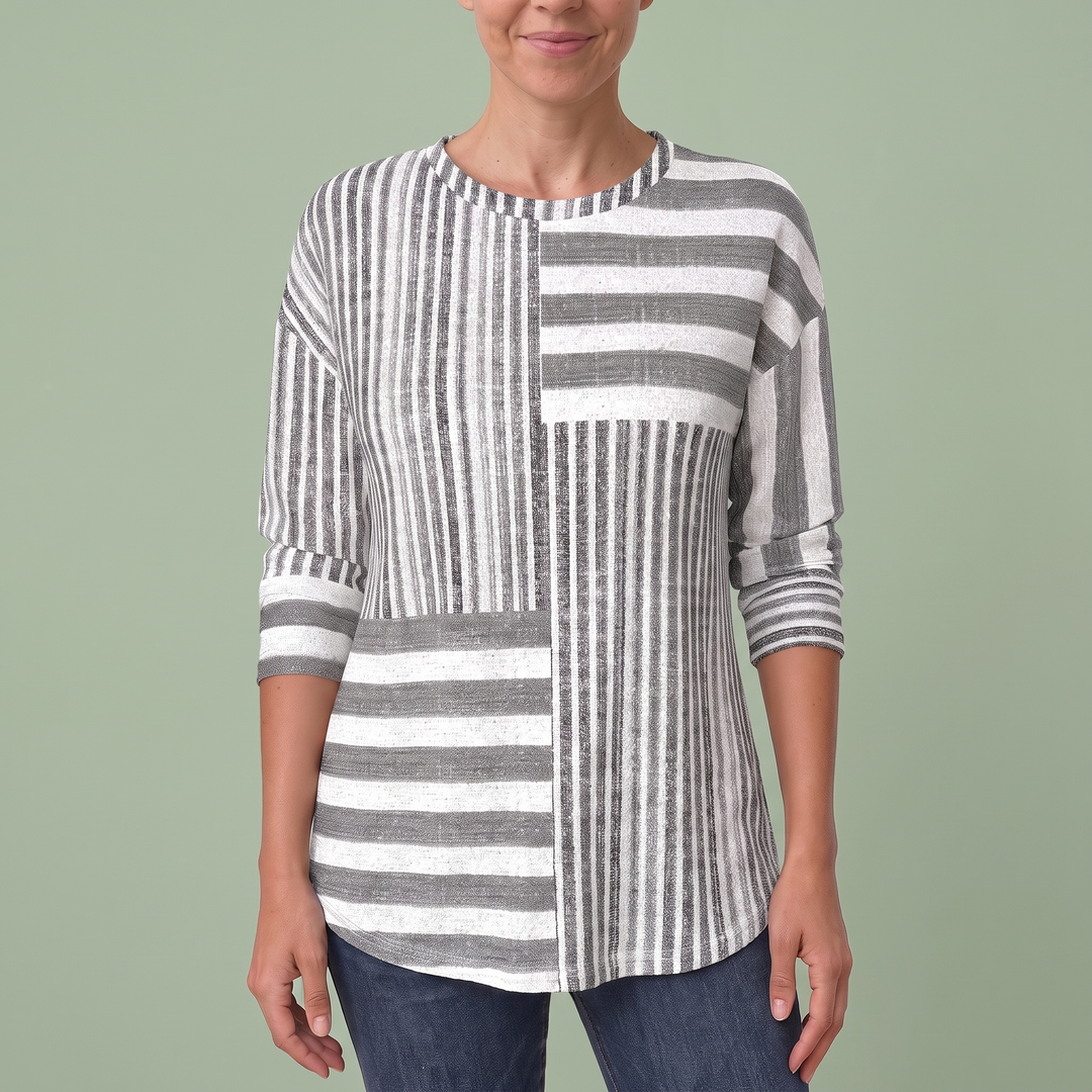Honorine Castex | Striped Colorblock Long Sleeve Top