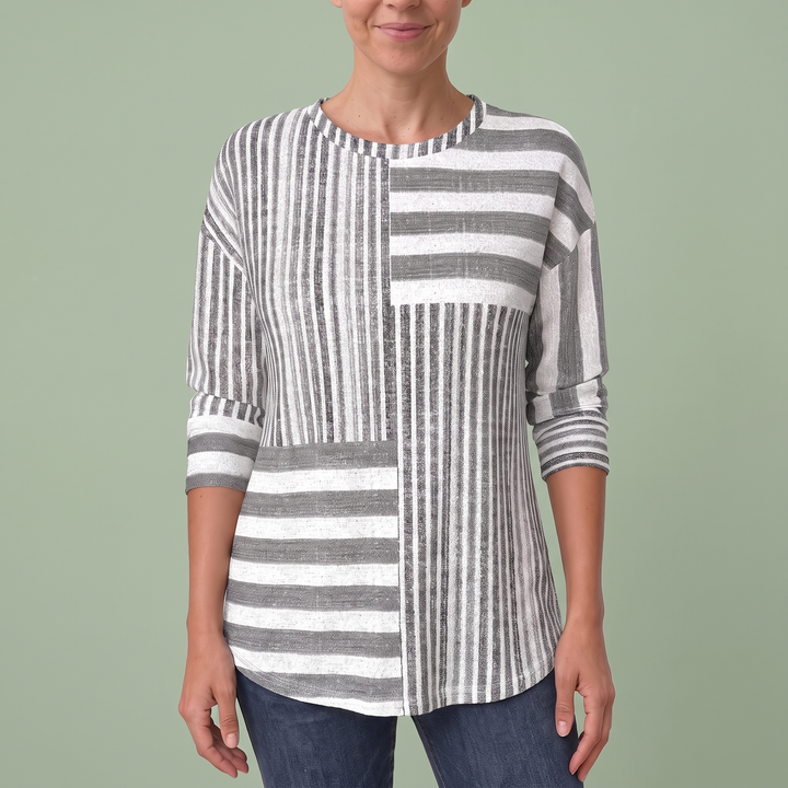 Honorine Castex | Striped Colorblock Long Sleeve Top
