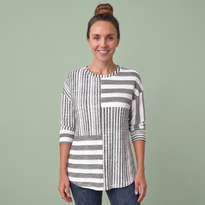 Honorine Castex | Striped Colorblock Long Sleeve Top