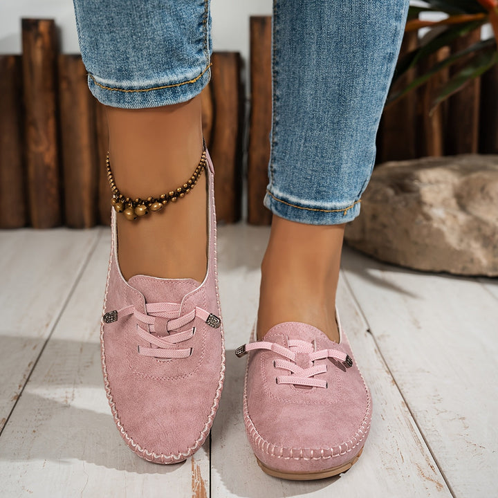 Colette Beaumont | Lace-Up Comfort Moccasin Loafers - Image 1