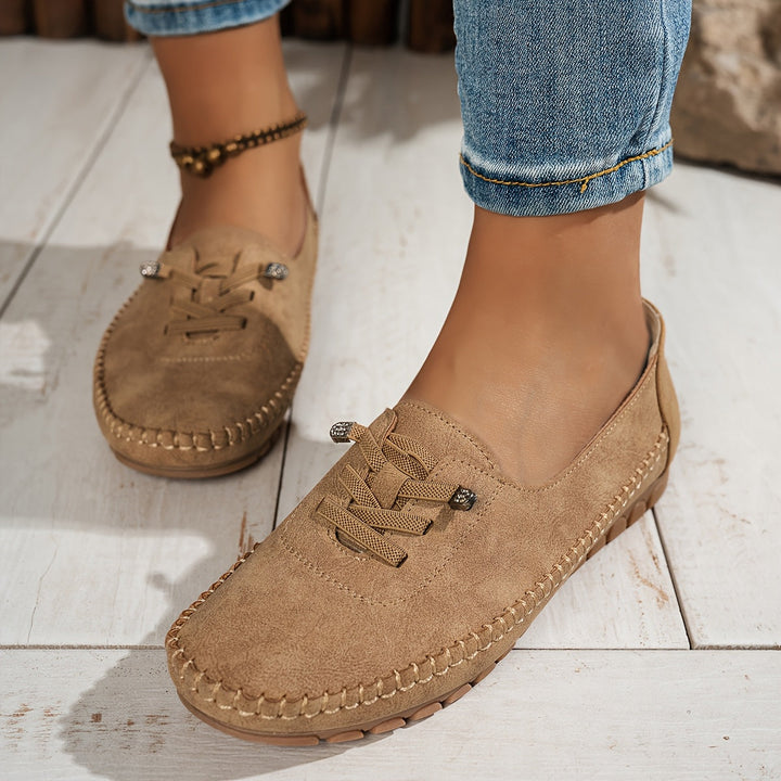 Colette Beaumont | Lace-Up Comfort Moccasin Loafers - Image 3