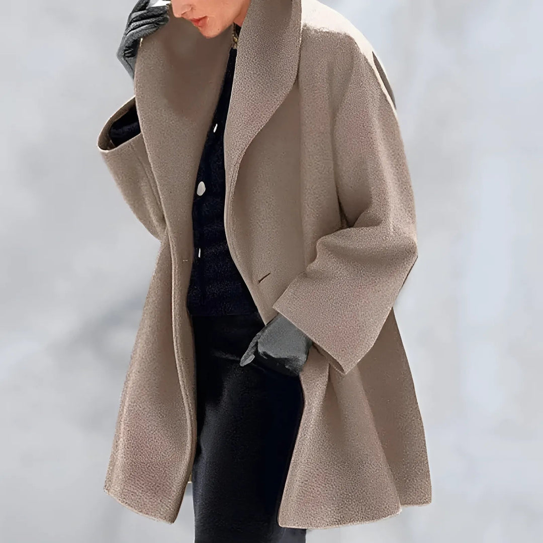 Colette Fontaine | Oversized Shawl Collar Wool Coat - Image 6