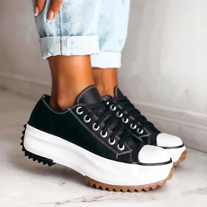 Elisa | Canvas Platform Sneakers – View 3