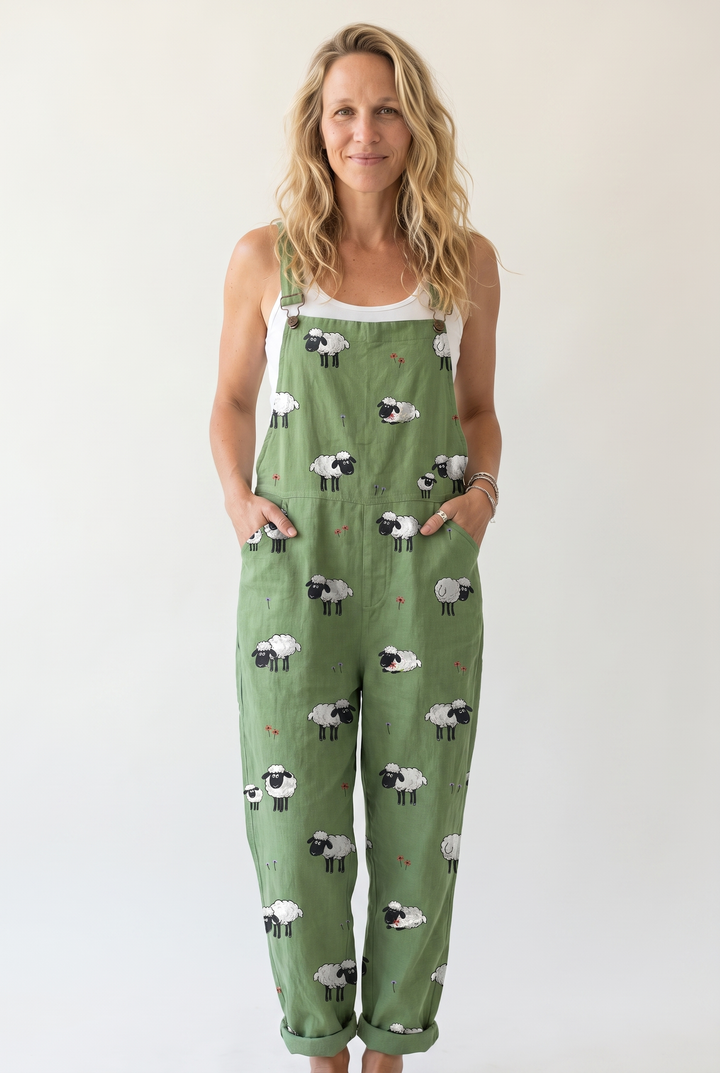 Celia Roubaud | Playful Print Overall Jumpsuit