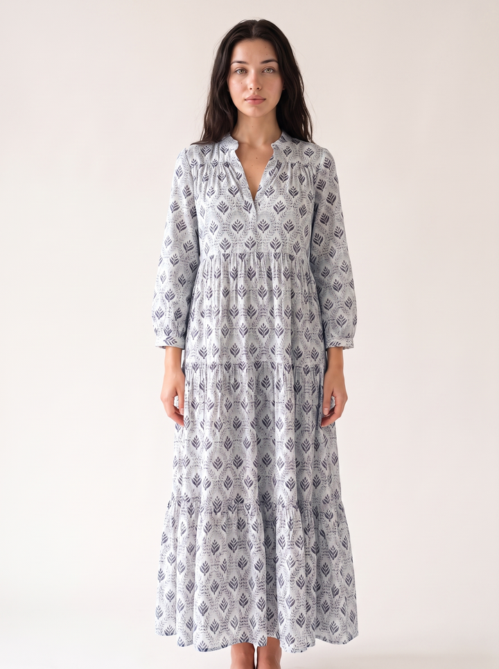 Colombe Rocard | Boho Tiered V-Neck Maxi Dress