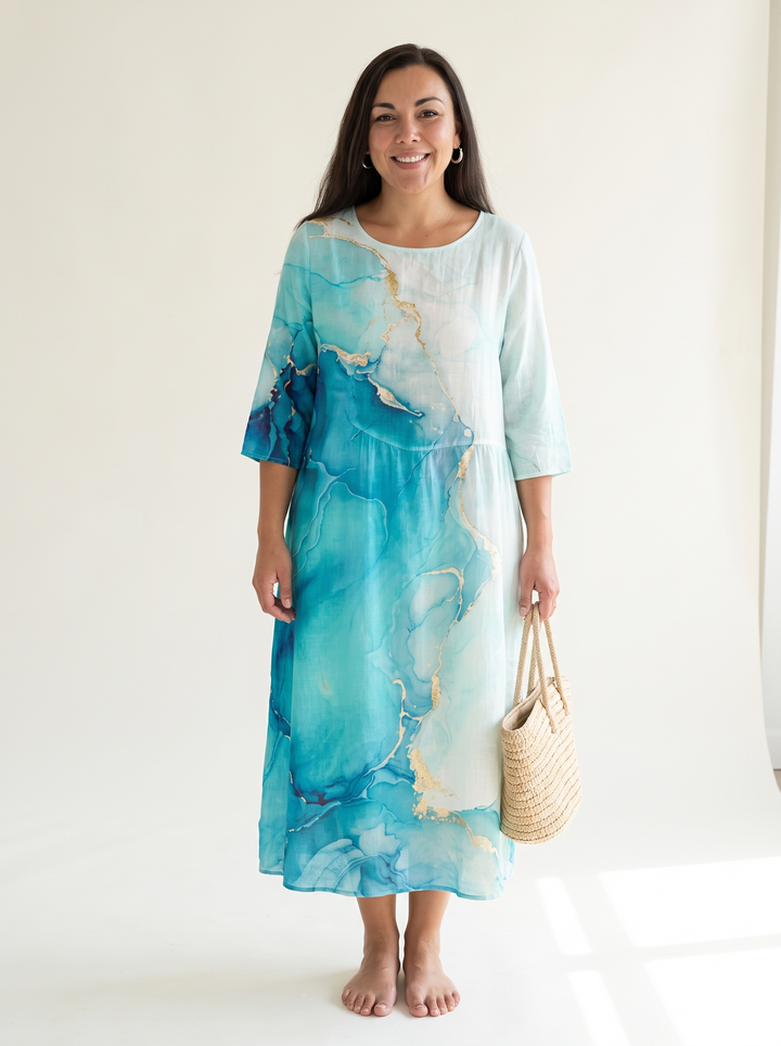 Noemie Verrier | Watercolor Print Relaxed Maxi Dress