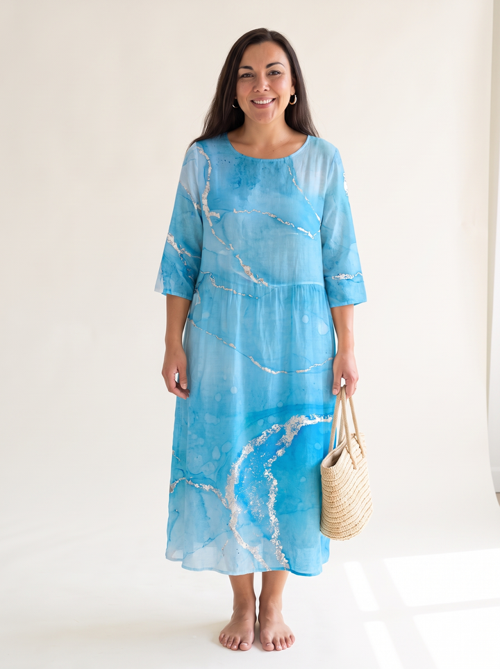 Noemie Verrier | Watercolor Print Relaxed Maxi Dress