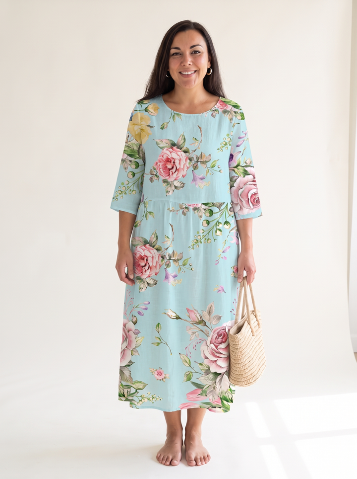 Noemie Verrier | Watercolor Print Relaxed Maxi Dress