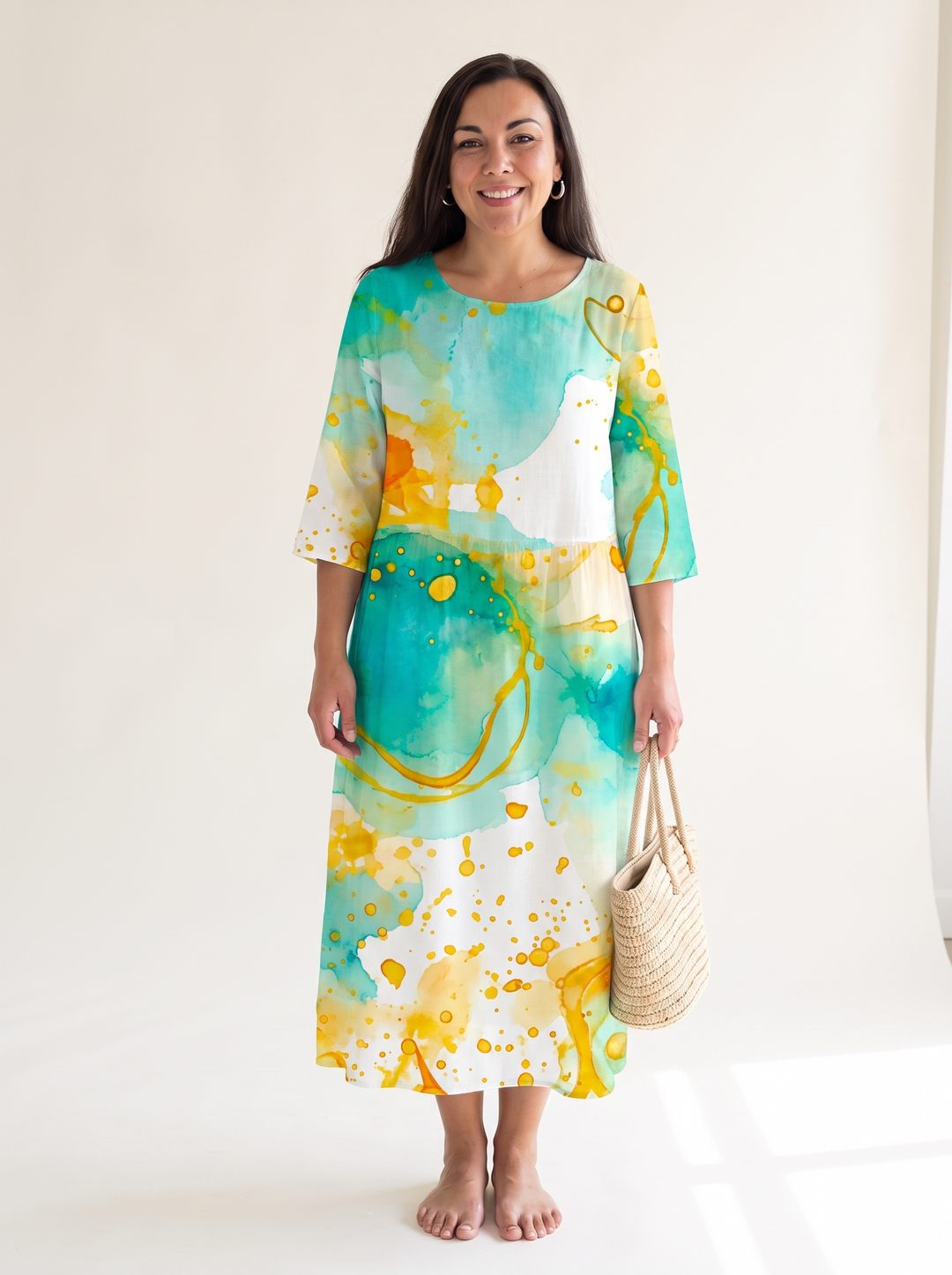 Noemie Verrier | Watercolor Print Relaxed Maxi Dress