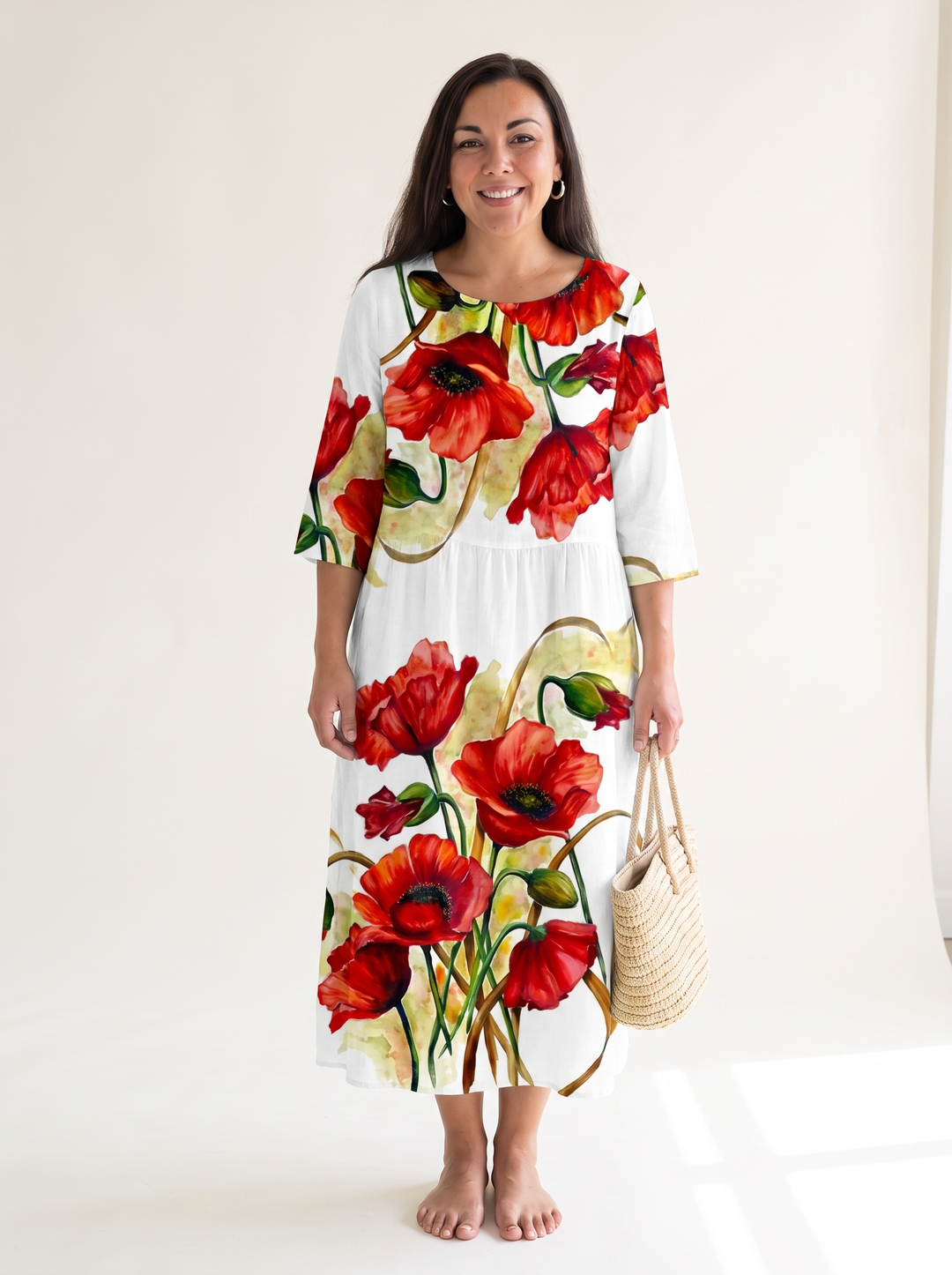 Noemie Verrier | Watercolor Print Relaxed Maxi Dress