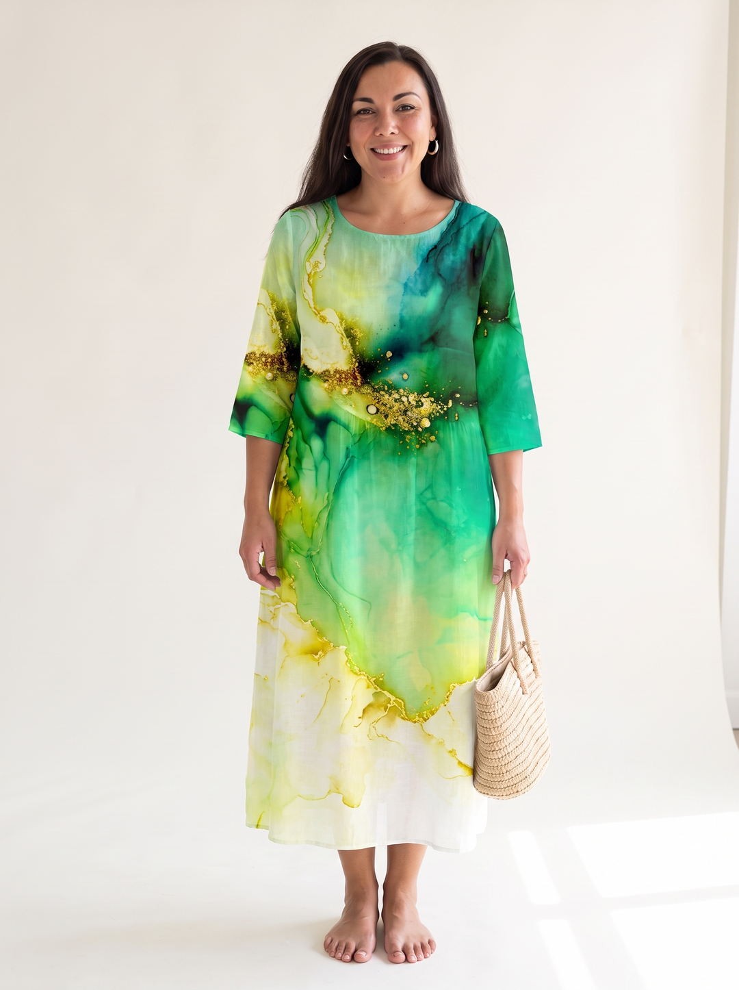 Noemie Verrier | Watercolor Print Relaxed Maxi Dress