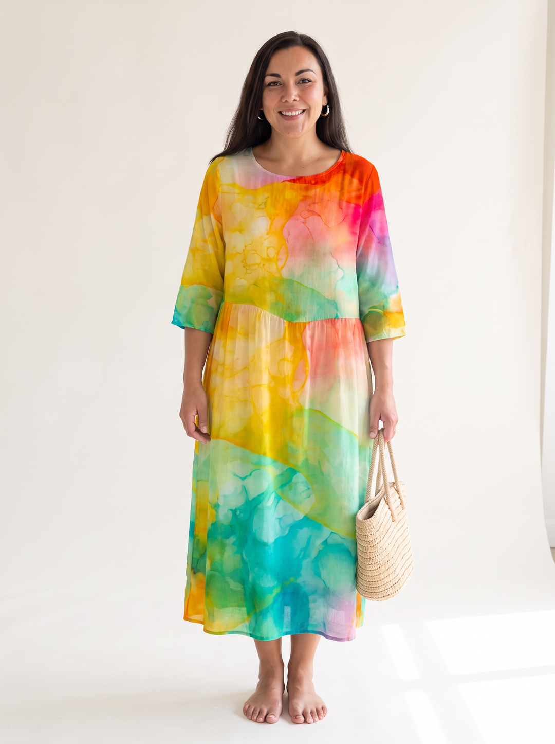 Noemie Verrier | Watercolor Print Relaxed Maxi Dress