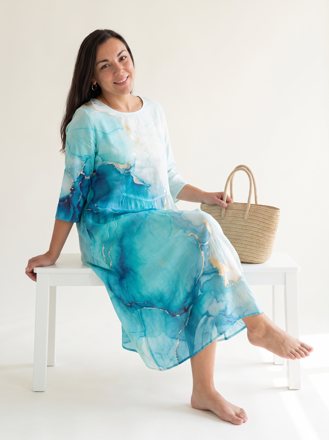 Noemie Verrier | Watercolor Print Relaxed Maxi Dress