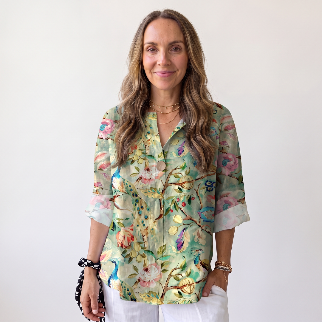 Clementine Roussille | Mosaic Floral Print Blouse