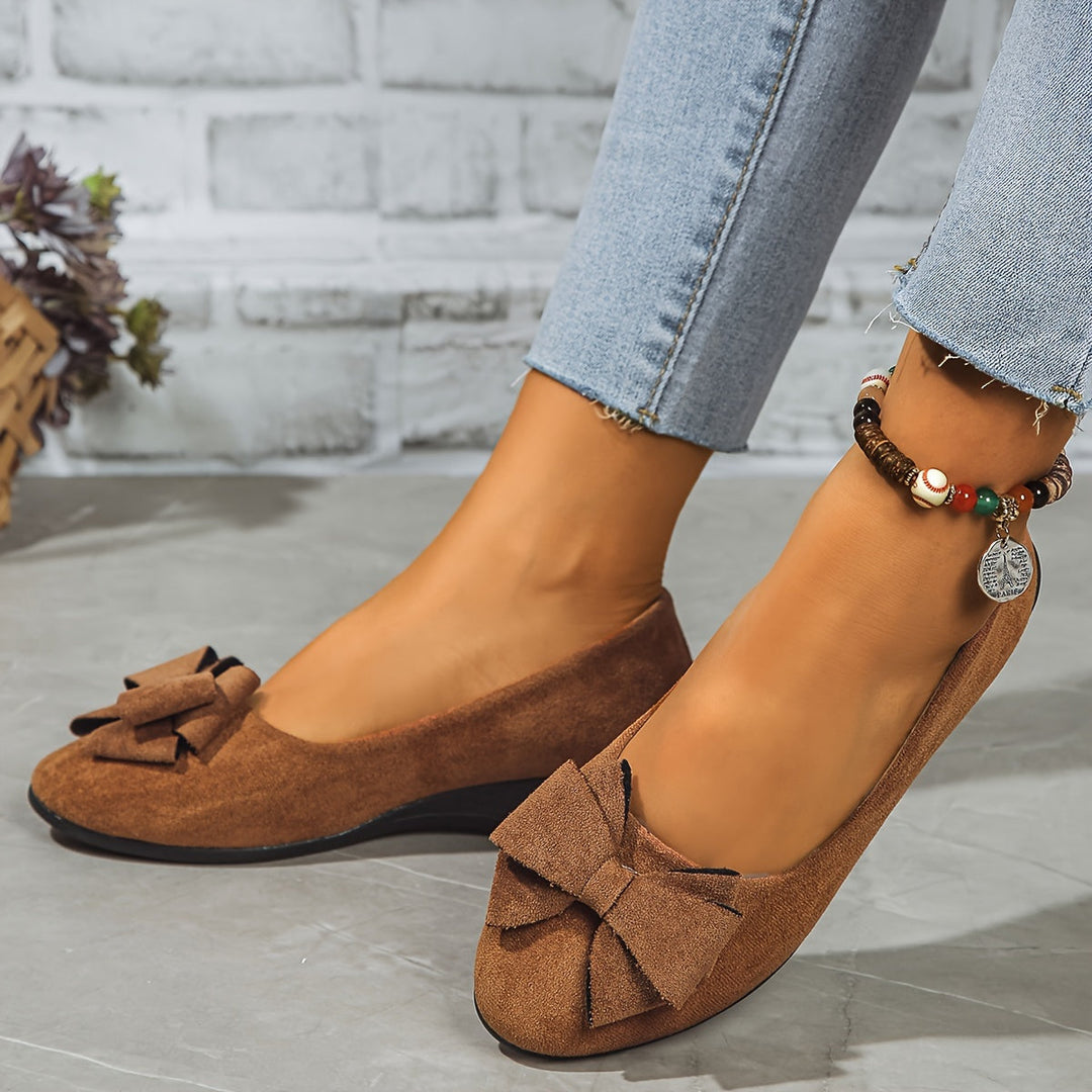 Perrine Aubuchon | Bow Detail Wedge Ballet Flats - Image 10