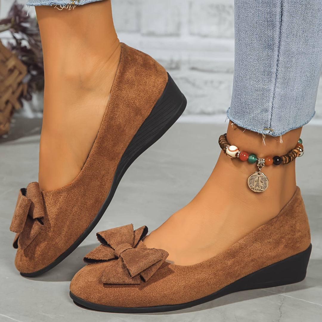 Perrine Aubuchon | Bow Detail Wedge Ballet Flats - Image 29