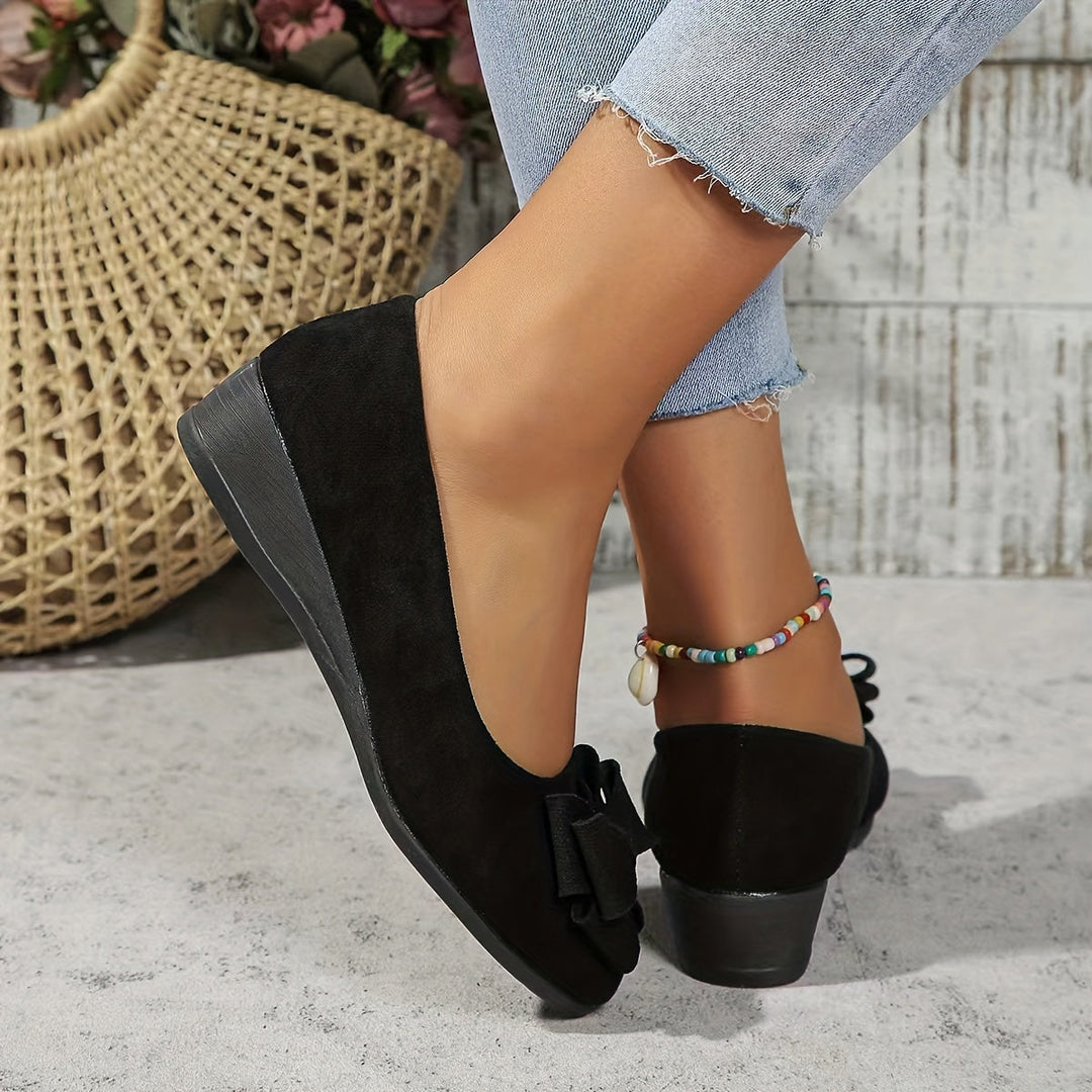 Perrine Aubuchon | Bow Detail Wedge Ballet Flats - Image 8